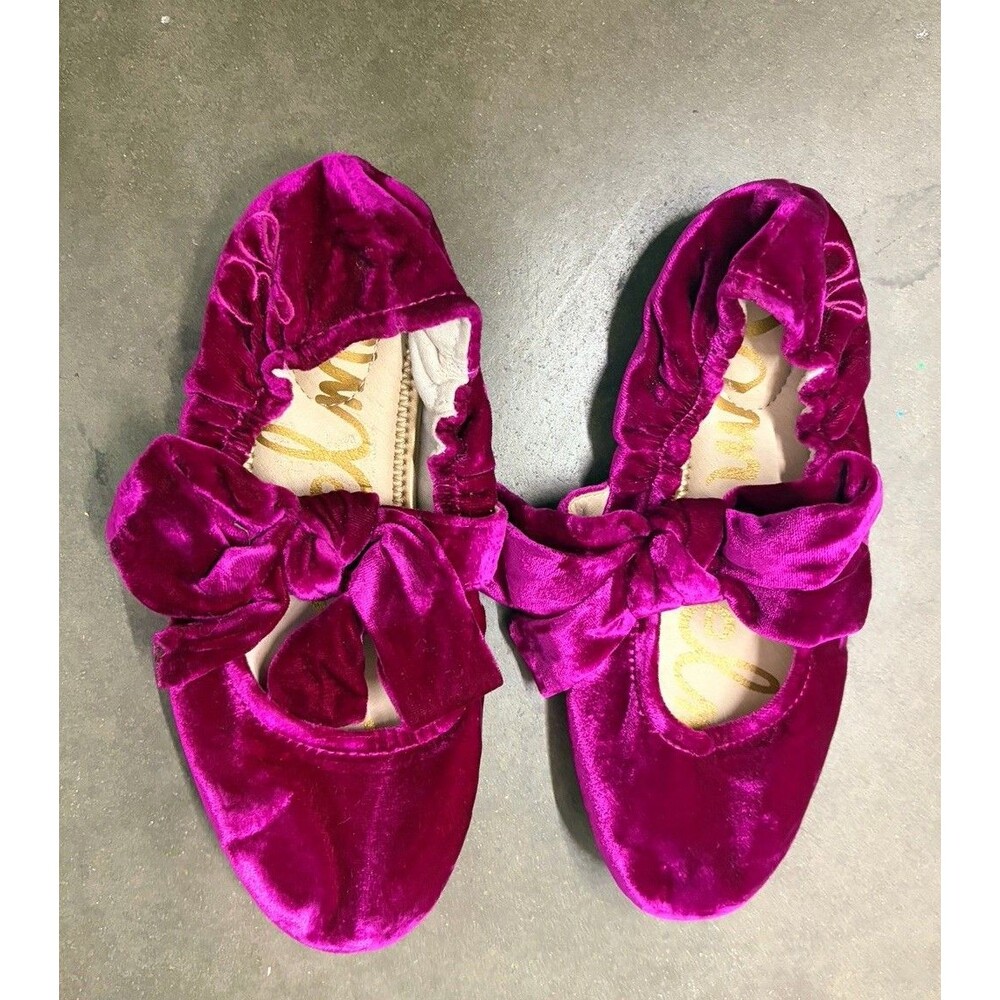Sam Edelman Kids Farah Mini Ballet Flats in a Magenta Pink Size 3